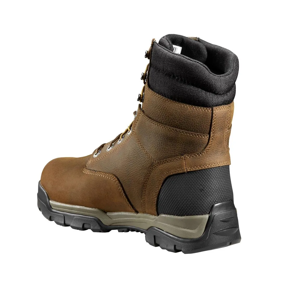 8" Ground Force Waterproof Insulated Composite Toe Work Boot Brown