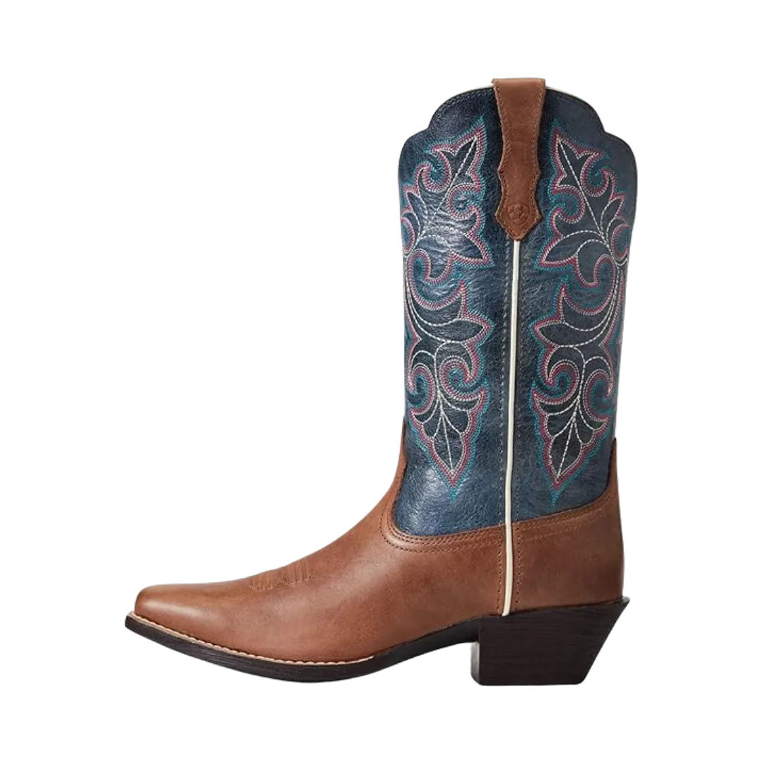 Ariat Women's Round Up Storming Brown Square Toe Boot