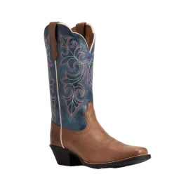 Ariat Women's Round Up Storming Brown Square Toe Boot