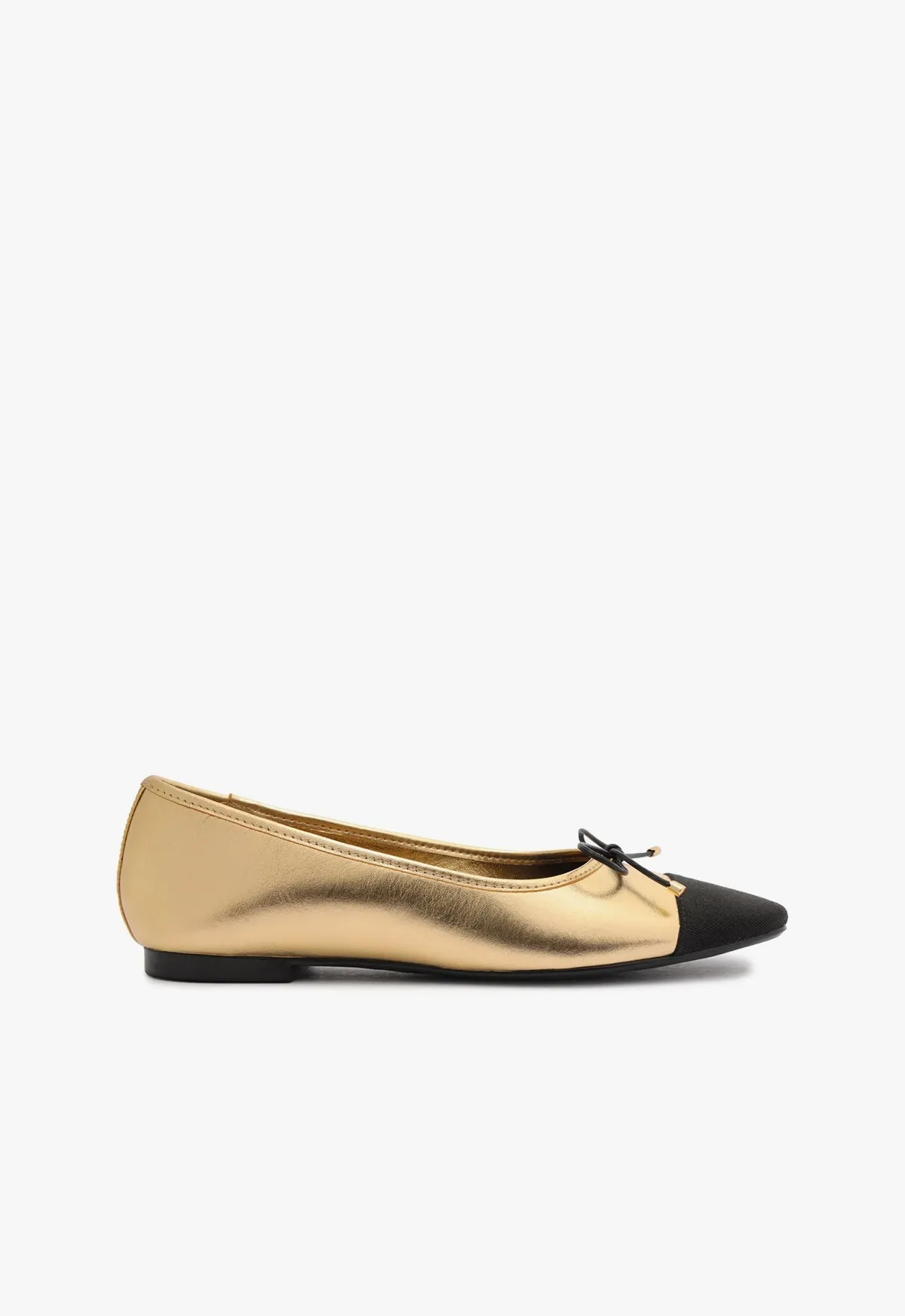 Arissa Metallic Leather Flat