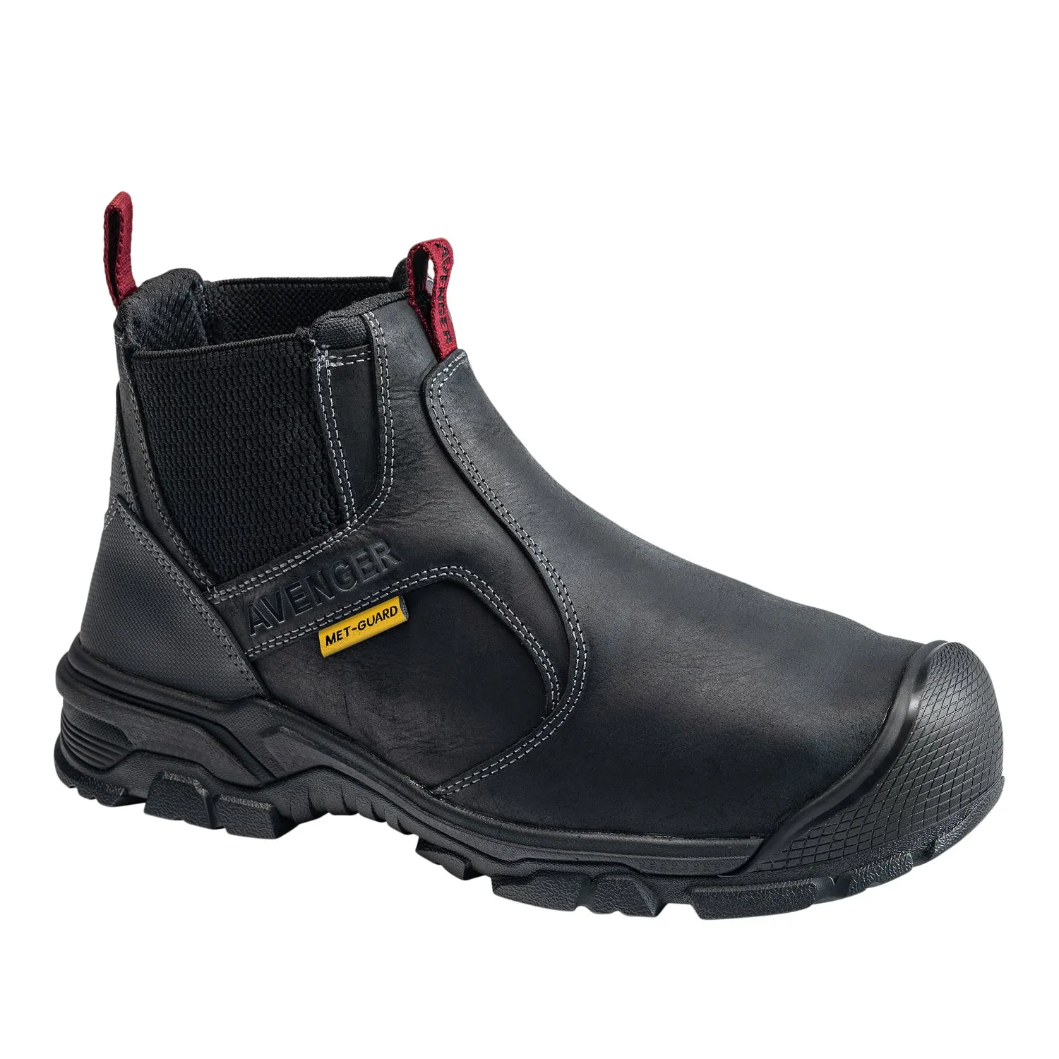 Avenger Mens Ripsaw Romeo Black Leather Work Boots