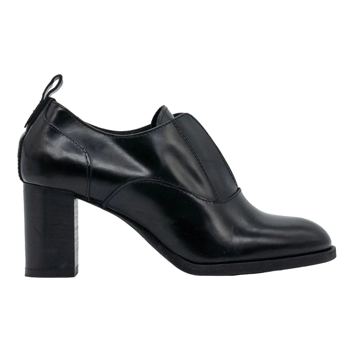 Bata Ed Oxford High-Heel Shoes Leather Black Colour For Women