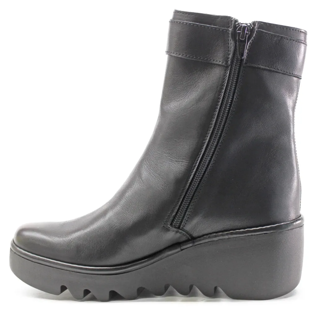 Bepp396Fly Leather Women's Zip Up Ankle Boots