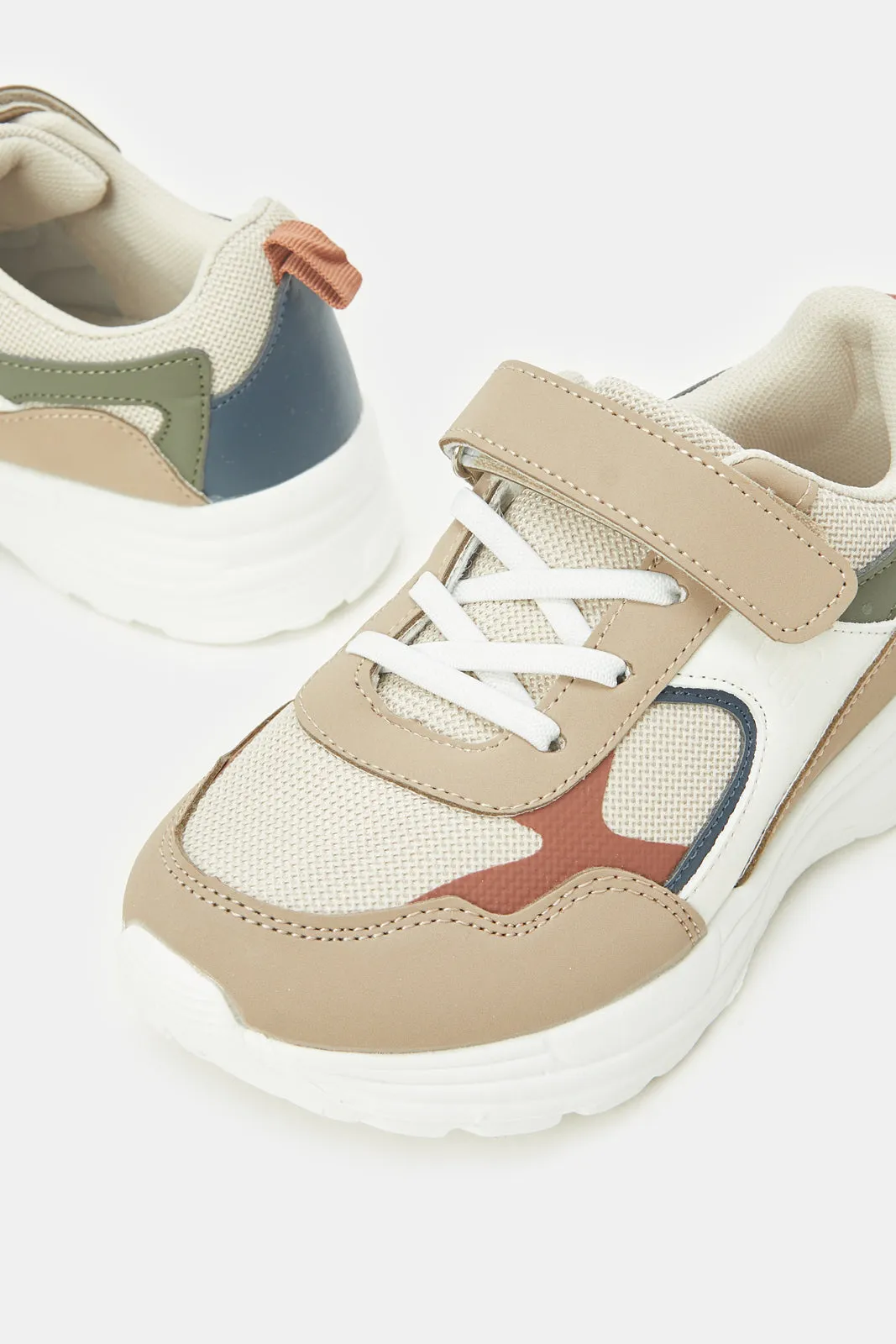 Boys Assorted Colour Block Chunky Trainer