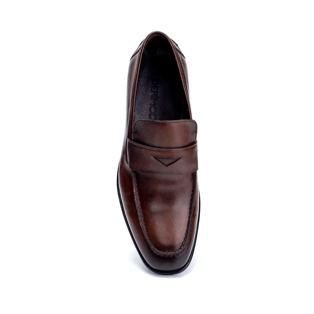 Brown Men Leather Classic Loafer