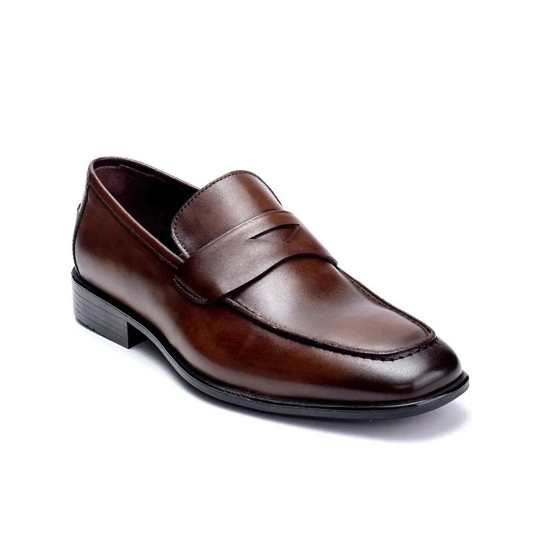 Brown Men Leather Classic Loafer