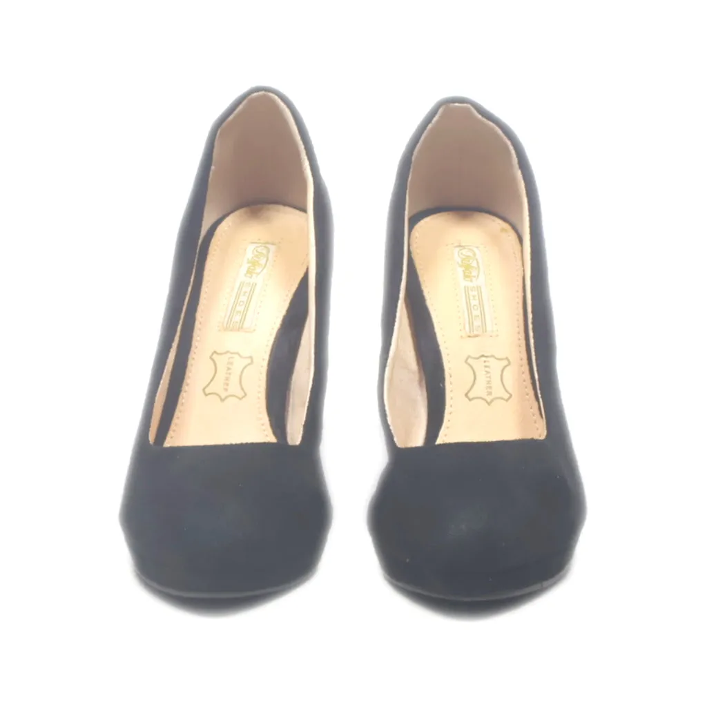 Buffalo High-Heel Shoes Suede Black Colour For Women