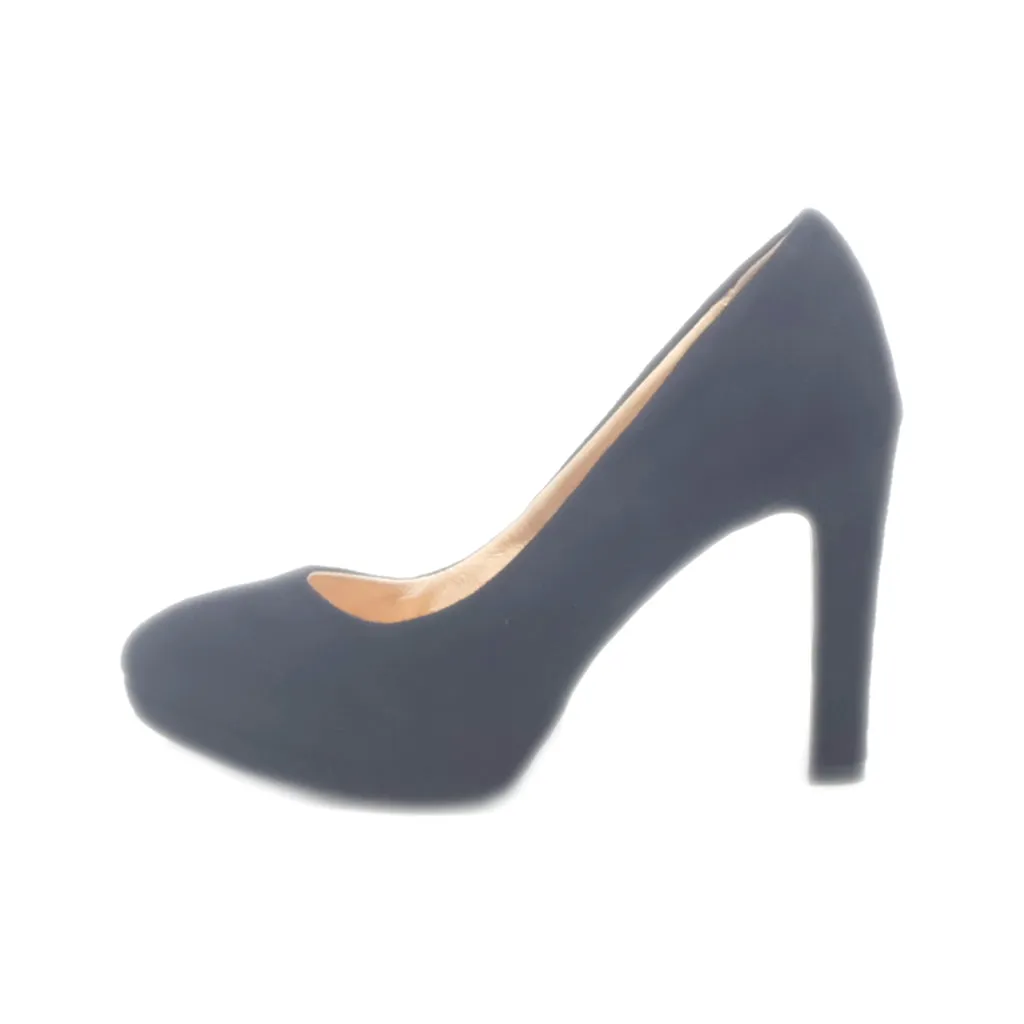 Buffalo High-Heel Shoes Suede Black Colour For Women