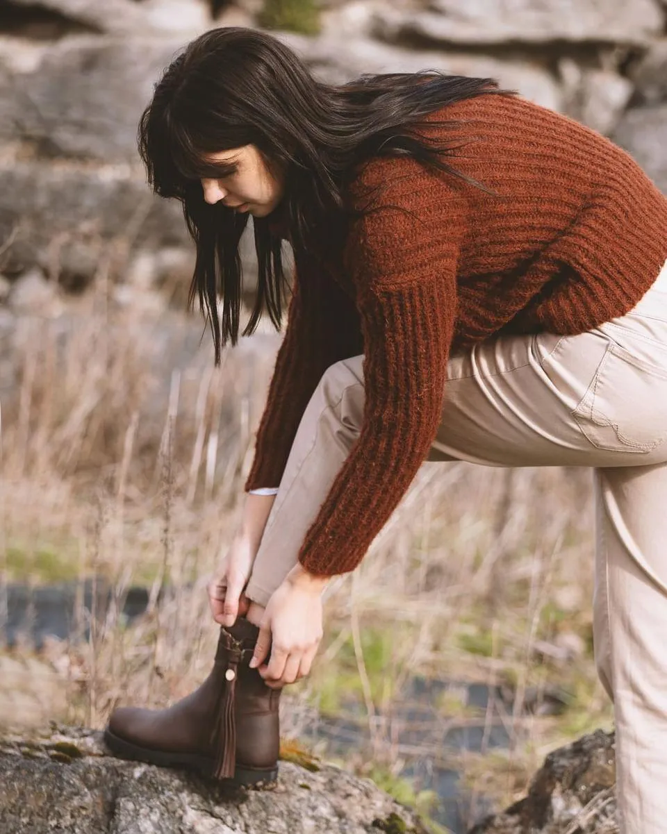 Cascada Ankle Waterproof Boot Tread Sole - Brown