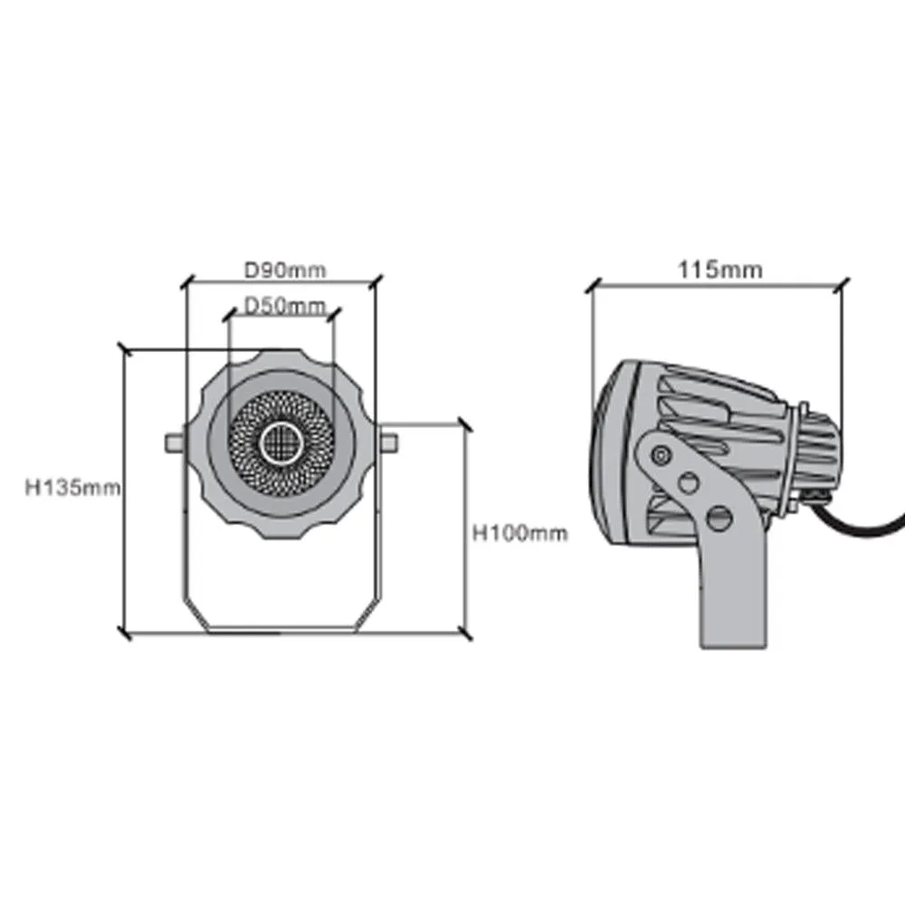 CD12 Spot Light 12W LED Ground Directional Narrow Beam Angle Lighting