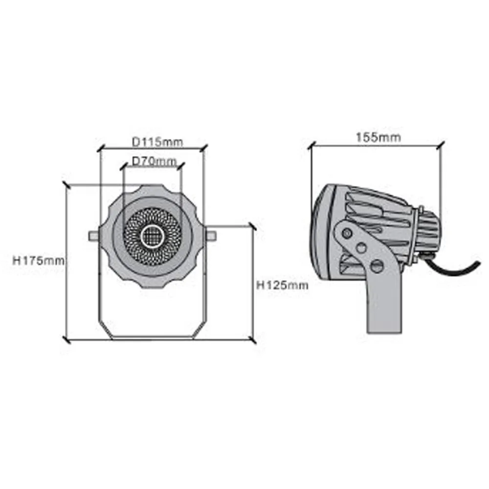 CD20 Spot Light 20W Low Voltage Ground LED Waterproof Outdoor Fixture