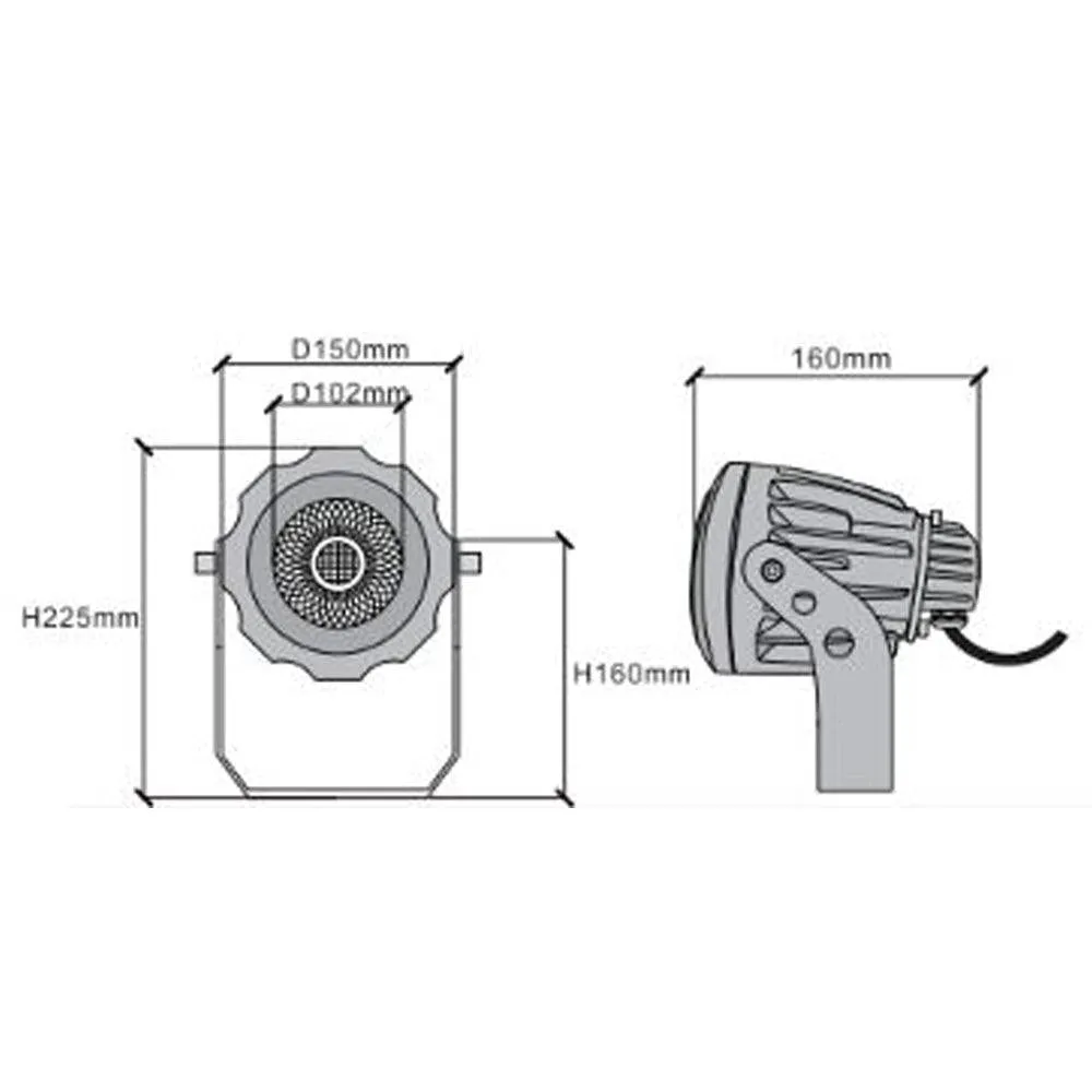 CD30 Spot Light 30W Low Voltage LED Ground Directional Narrow Beam Angle