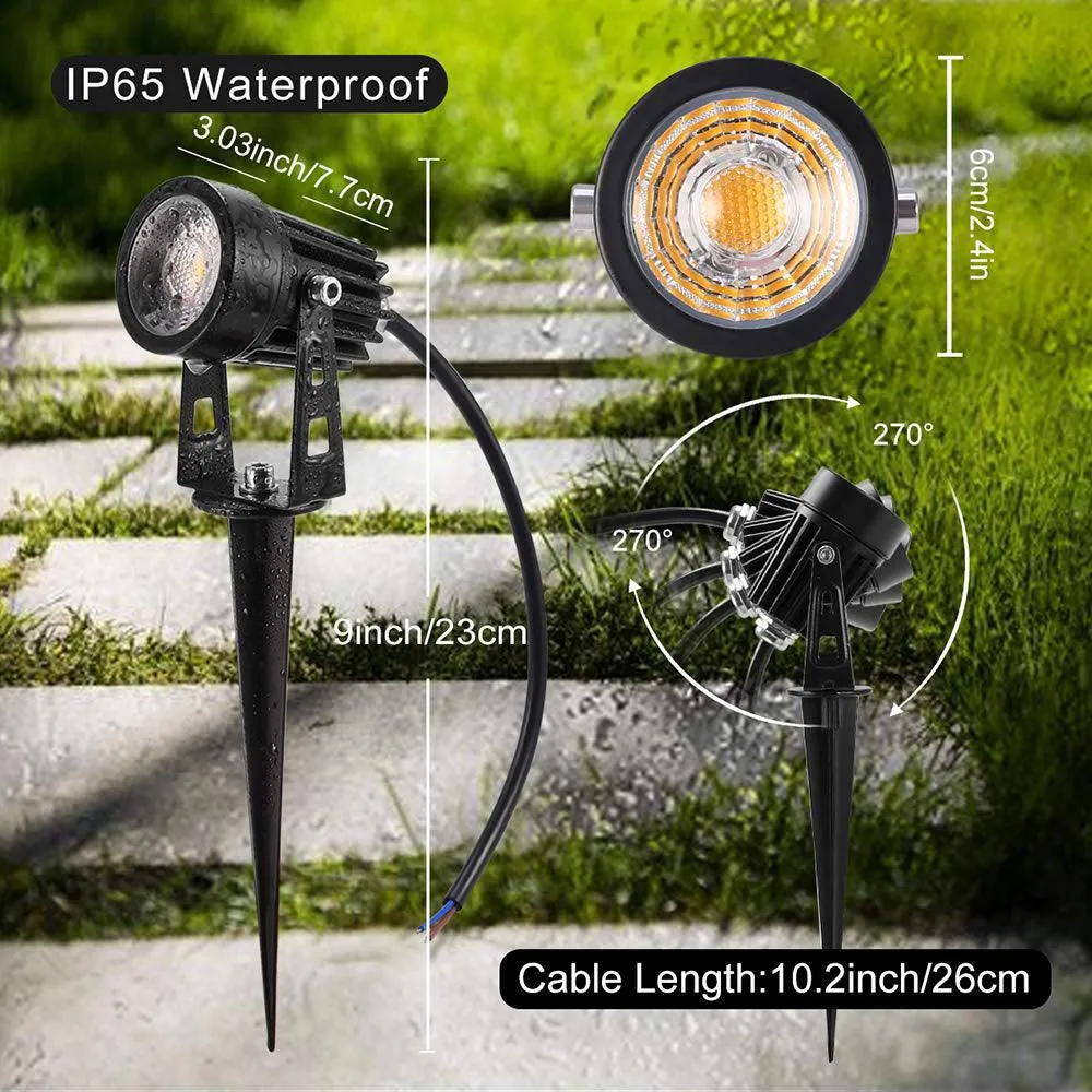 CD43 Spot Light 5W Waterproof LED Landscape Narrow Beam Directional Ground