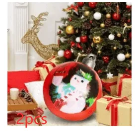 Christmas Ornament Ball - Outdoor PVC 60CM Inflatable Decorated Giant Ball for Xmas Tree Decorations