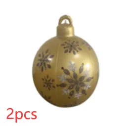 Christmas Ornament Ball - Outdoor PVC 60CM Inflatable Decorated Giant Ball for Xmas Tree Decorations