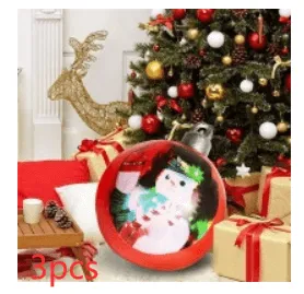 Christmas Ornament Ball - Outdoor PVC 60CM Inflatable Decorated Giant Ball for Xmas Tree Decorations