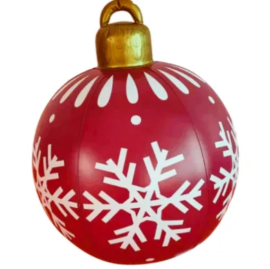 Christmas Ornament Ball - Outdoor PVC 60CM Inflatable Decorated Giant Ball for Xmas Tree Decorations