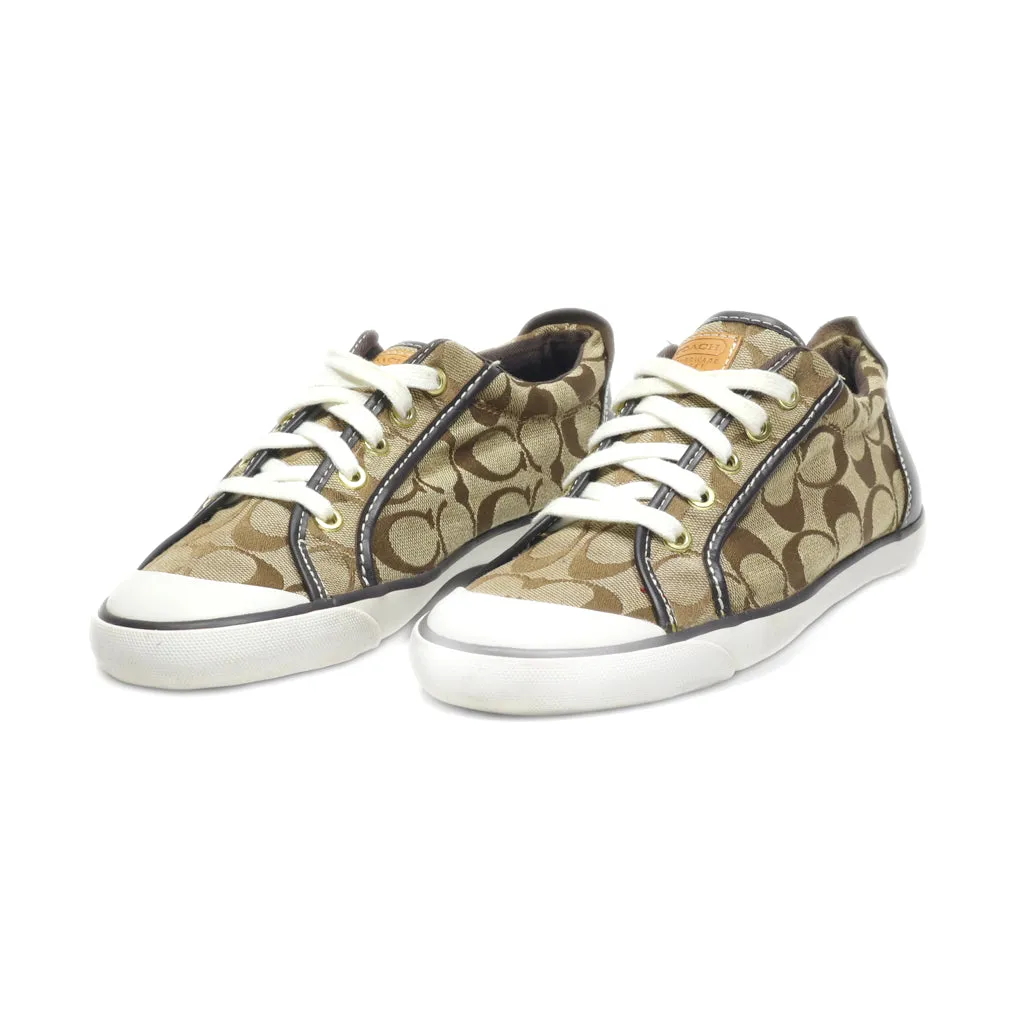 Coach Low-Top Sneakers Canvas Brown Colour For Women