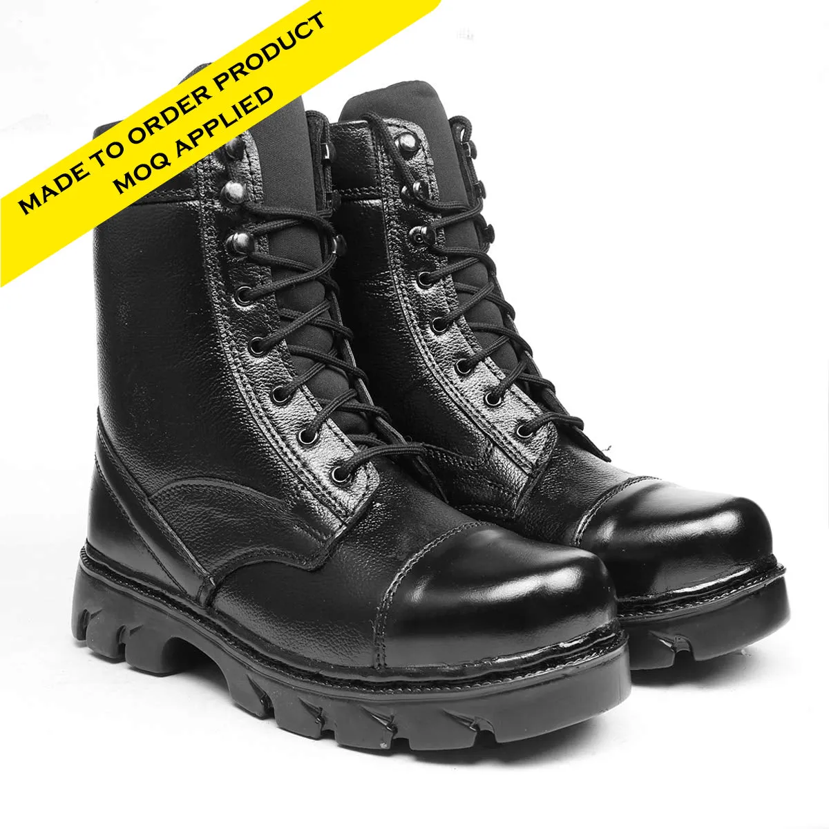 Commando Work Boots | Heavy-Duty Leather Boots | Oil & Acid Resistant | Slip Resistant | Lace-Up Closure | MOQ 100