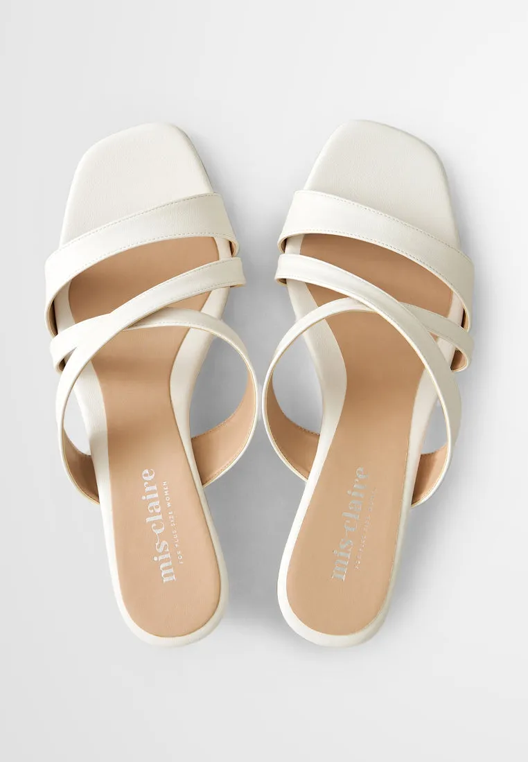 Connor Criss Cross Strappy Sandals - White