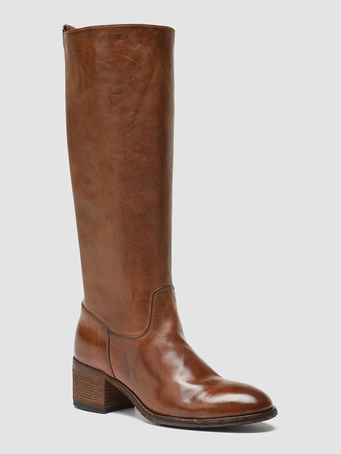 DENNER 116 - Brown Leather Zip Boots