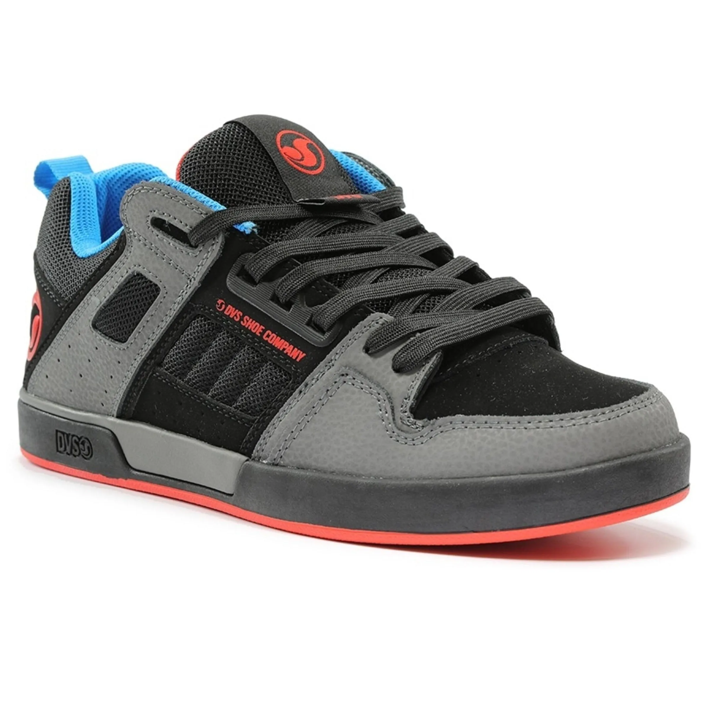 DVS Comanche 2.0  Charcoal Fiery Red Blue Nubuck