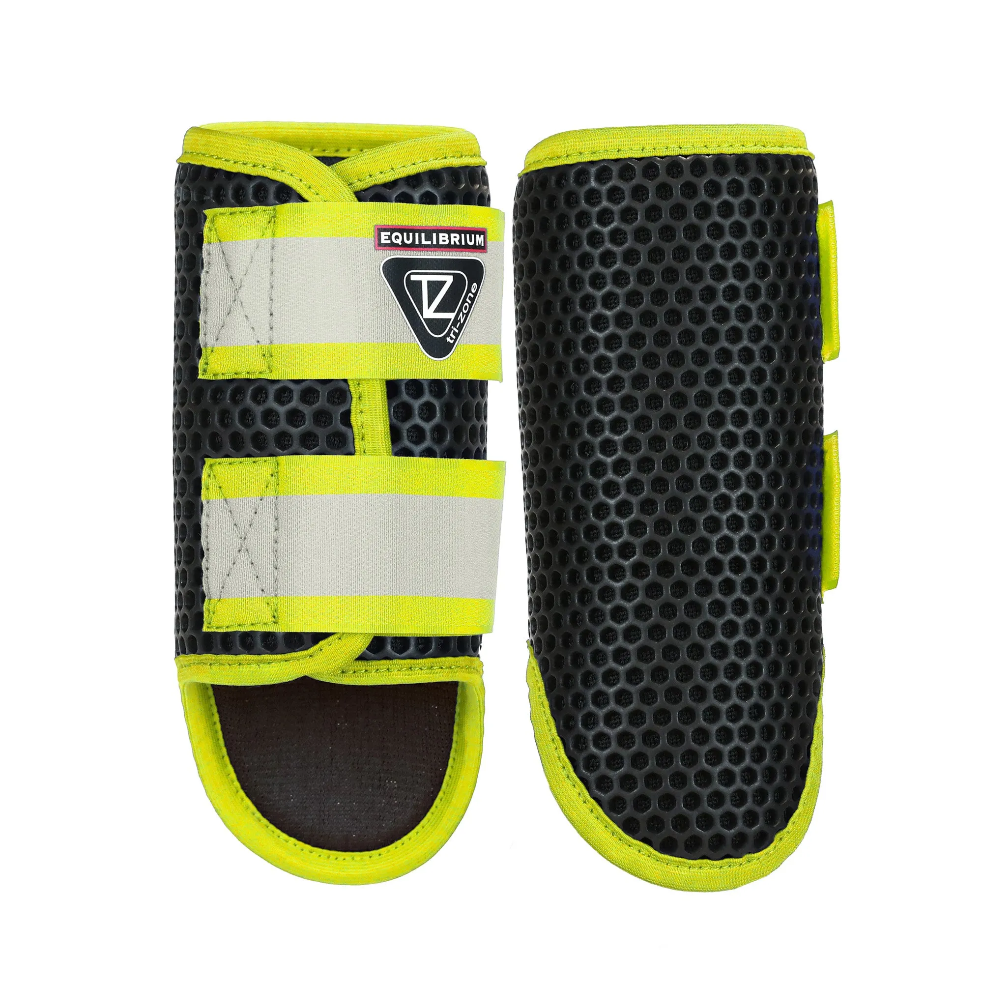 Equilibrium Tri-Zone Brushing Boots - Black/Fluorescent