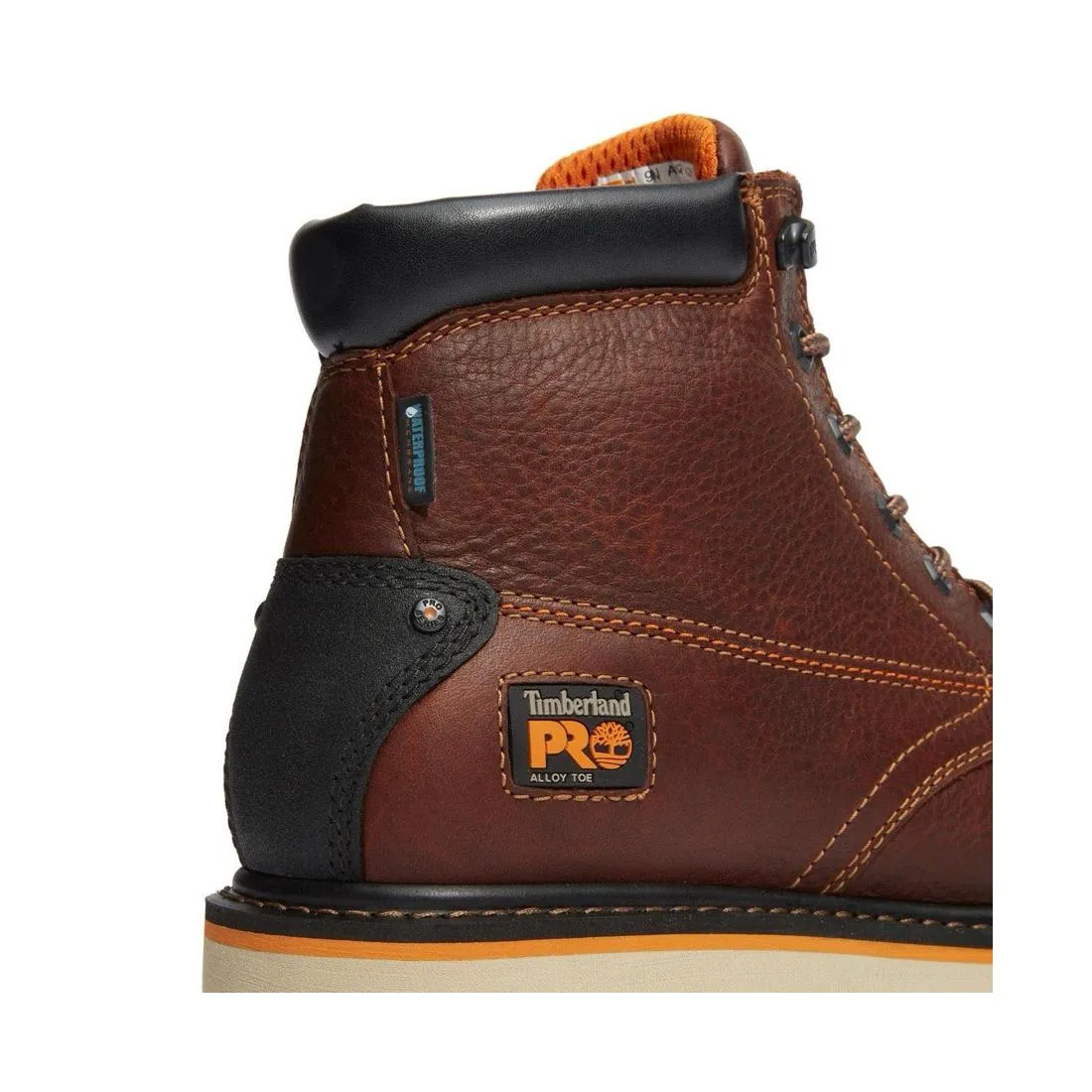 Gridworks 6 Inch Alloy-Toe Waterproof Work Boot Brown