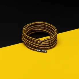 Hillies DM Round Boot Laces · Black / Deep Yellow