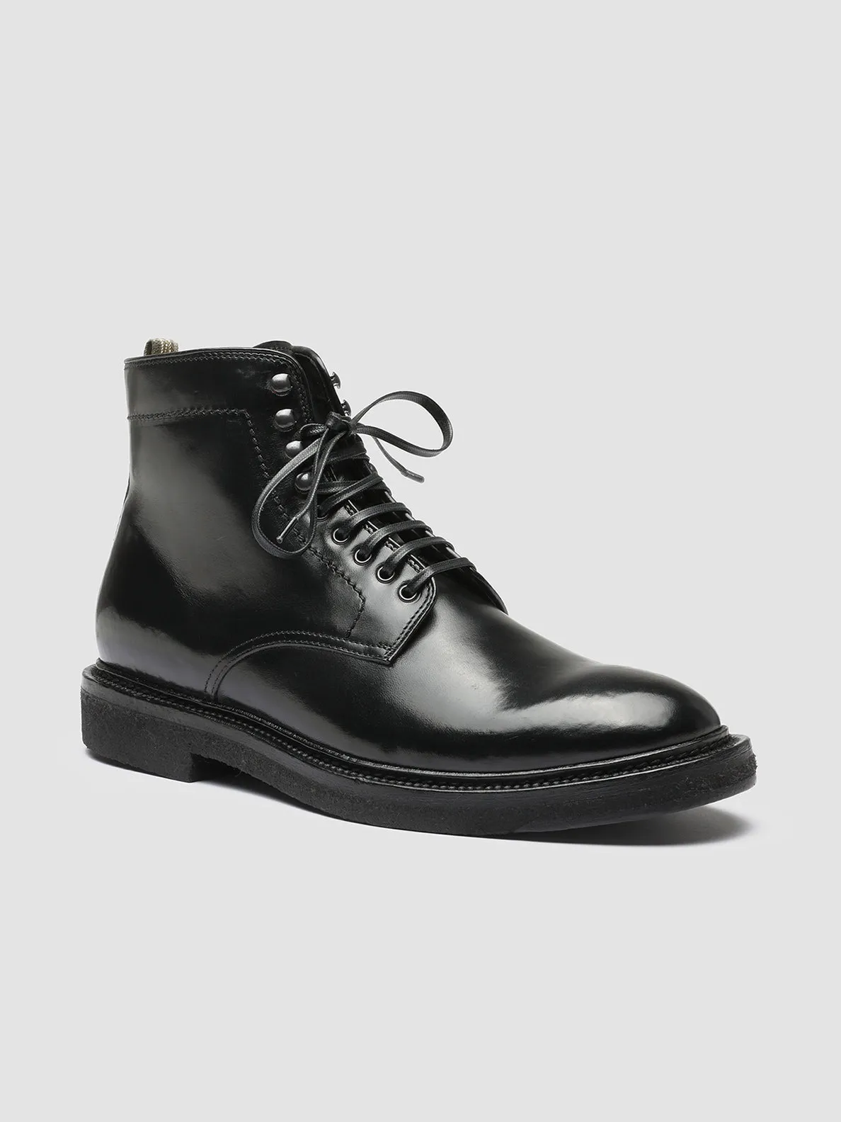 HOPKINS CREPE 107 - Black Leather Ankle Boots