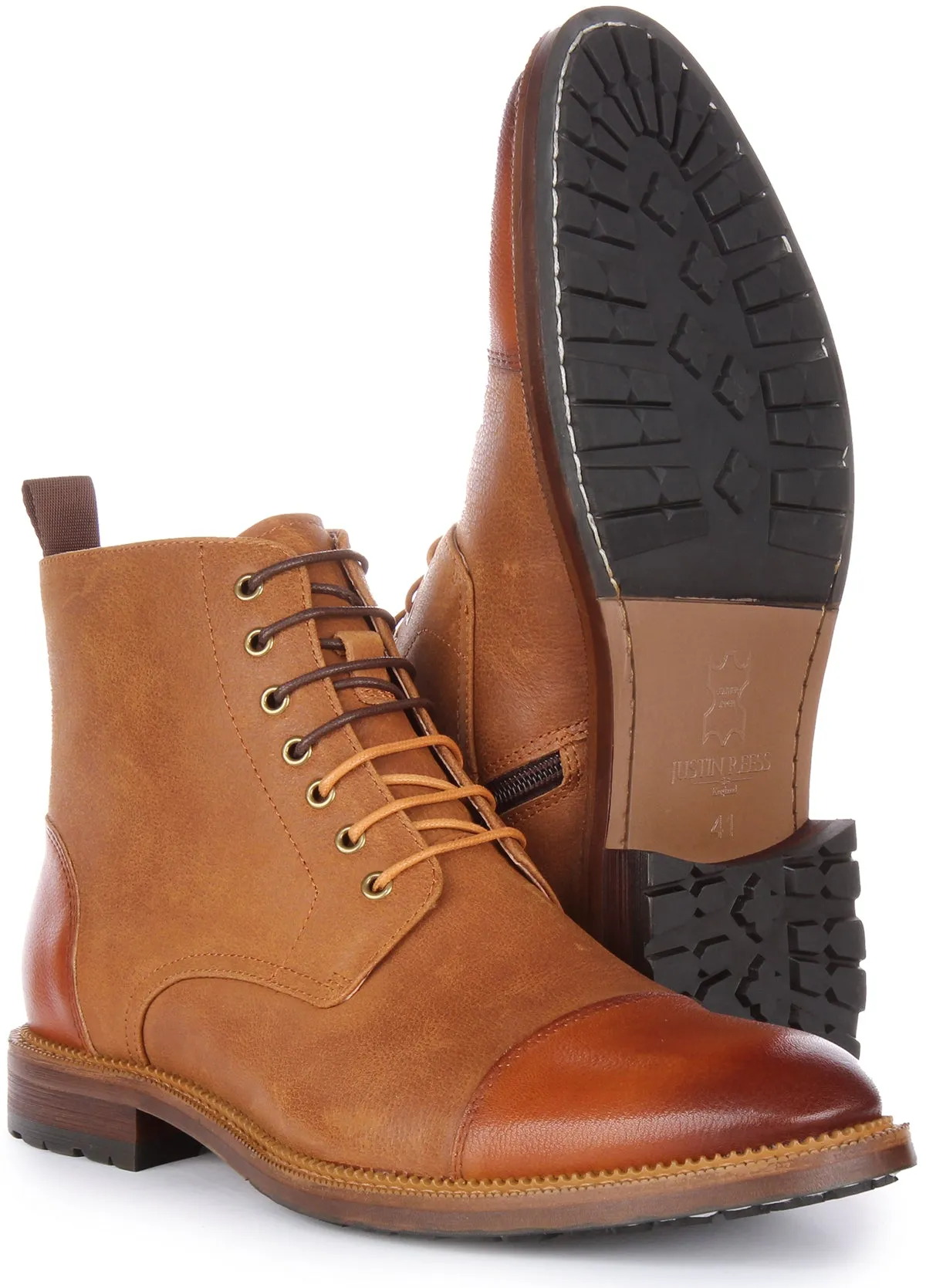 Justinreess England Gael Ankle Boots In Tan