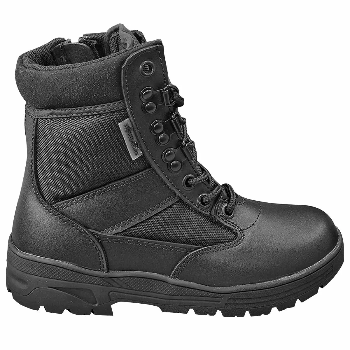 Kombat Kids Half Leather Patrol Boots Black