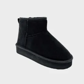 Ladies Black Mini Platform Boot