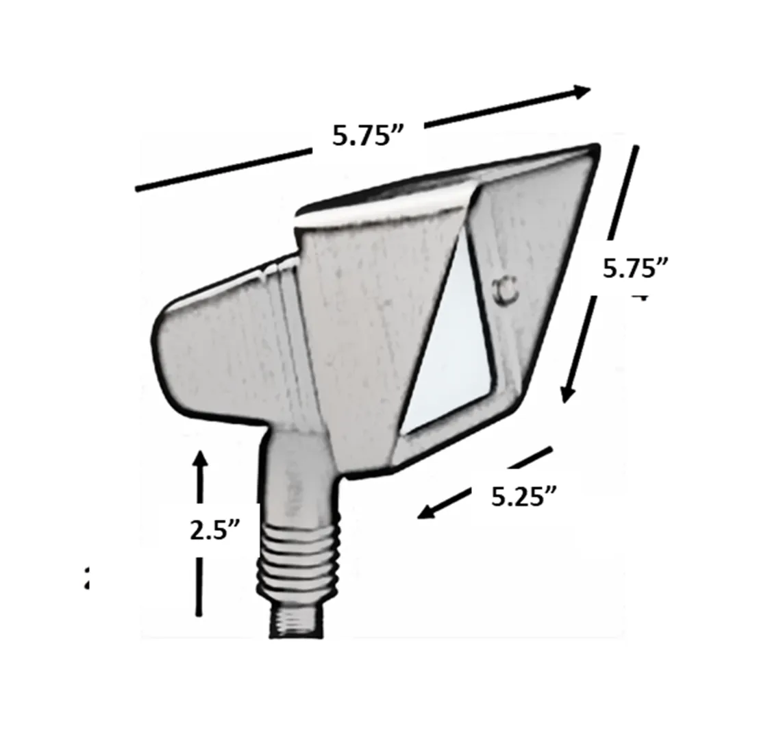 LaGarde Solid Cast Brass Flood Light Natural bronze