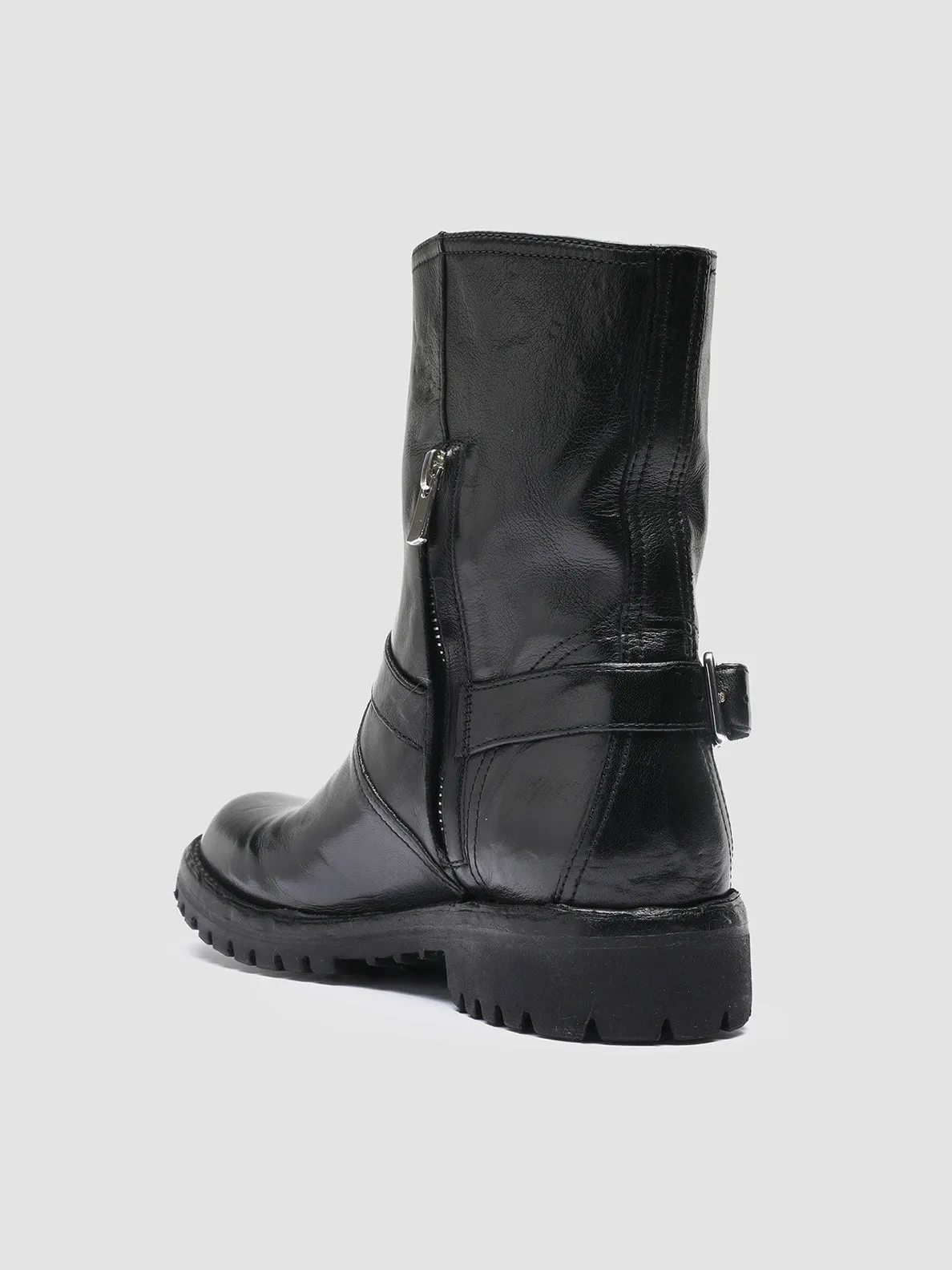 LORAINE 003 - Black Leather Ankle Boots