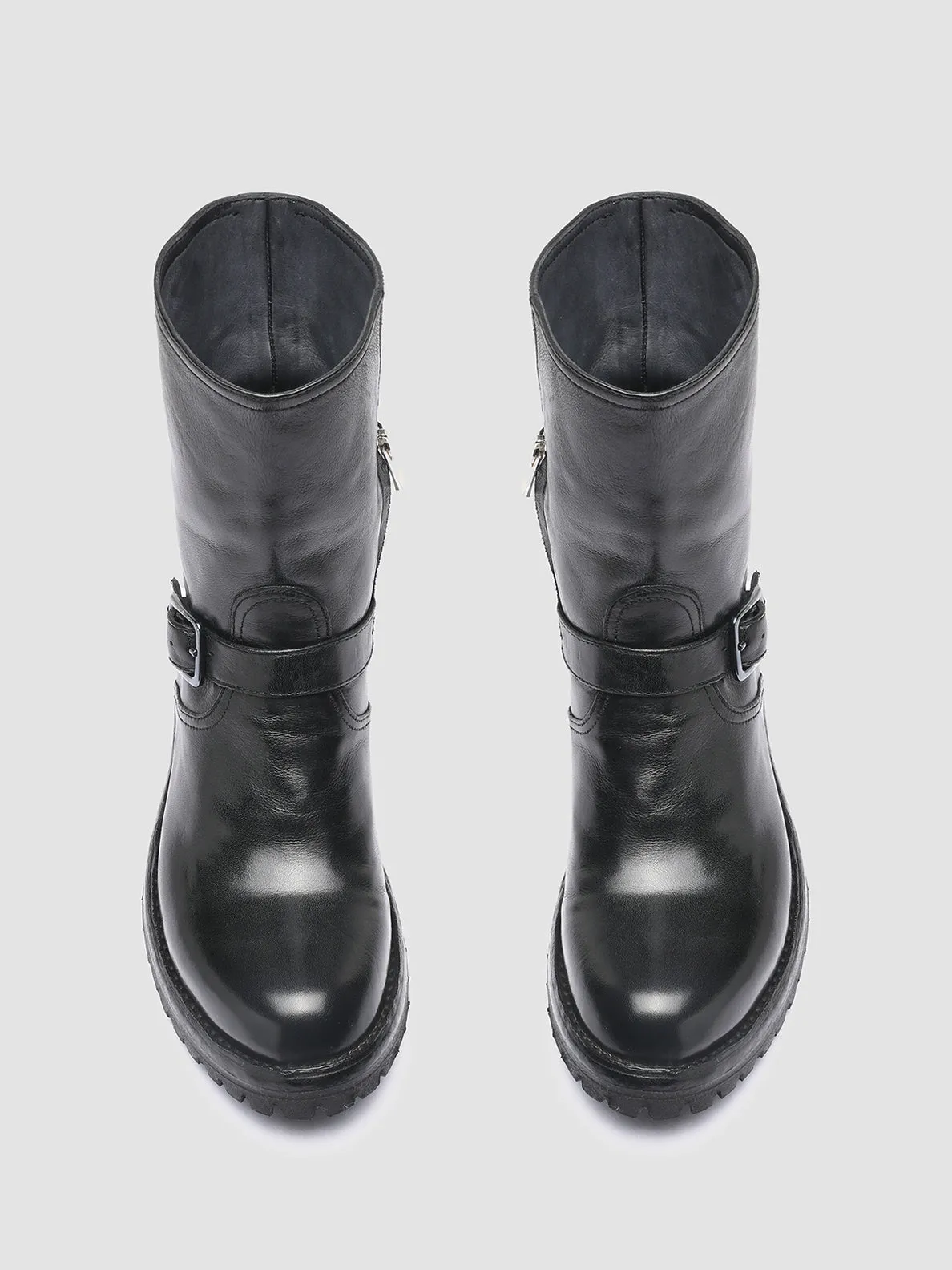 LORAINE 003 - Black Leather Ankle Boots