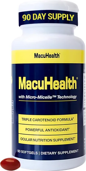 Macuhealth Triple Carotenoid Formula - Eye Vitamins for Adults - 90 Softgels,