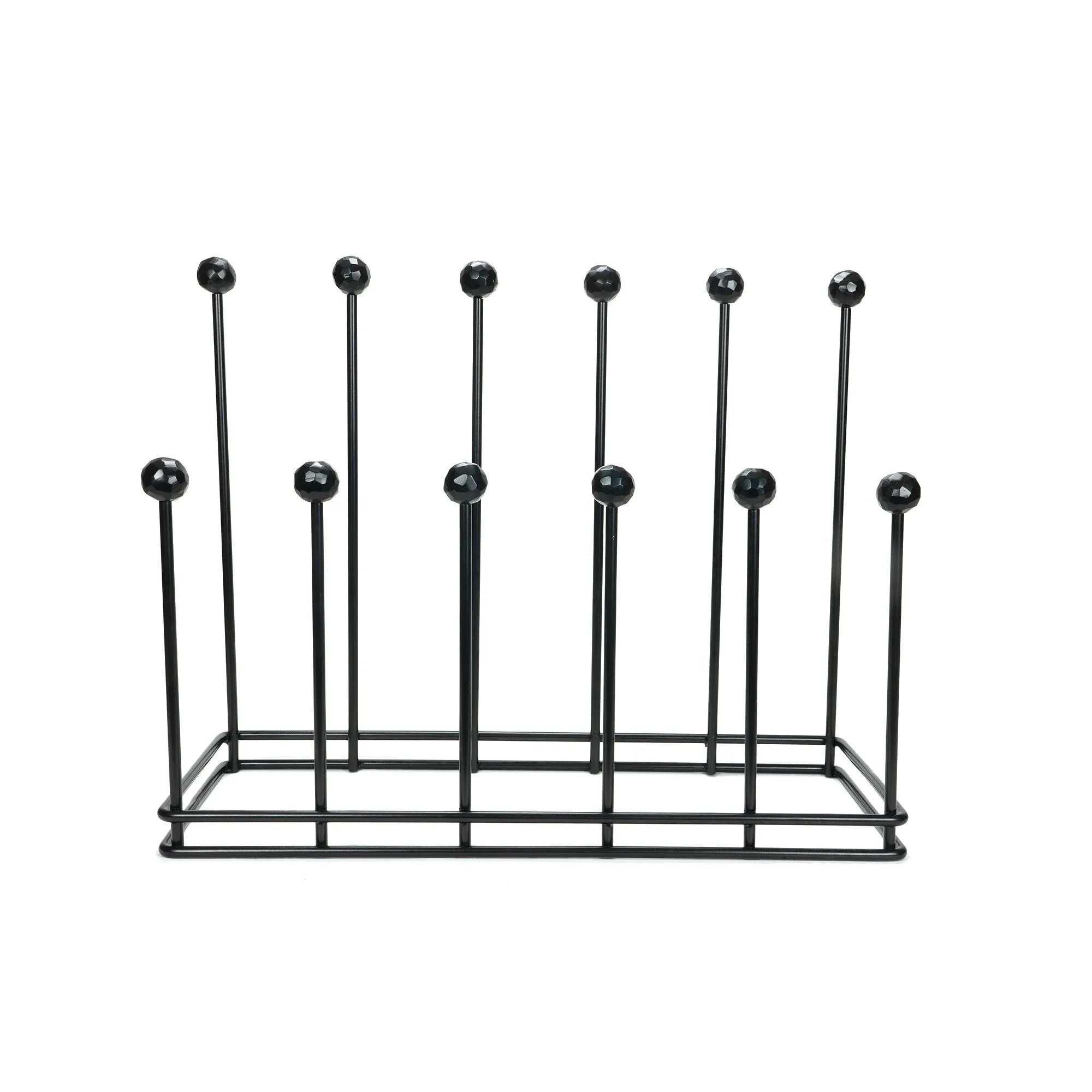 Matt Black Six Pair Boot Rack | From The Anvil