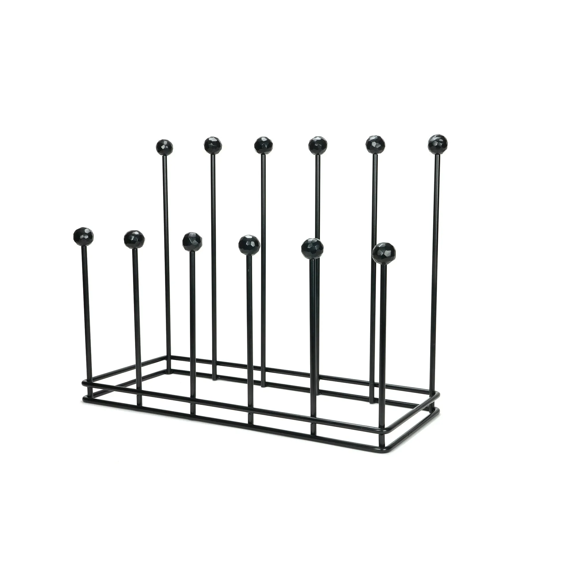 Matt Black Six Pair Boot Rack | From The Anvil