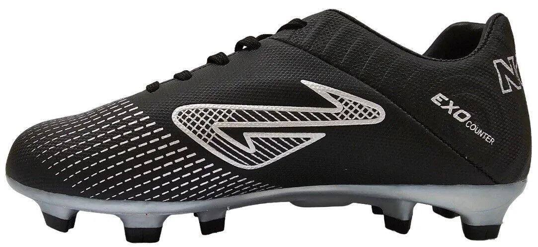 NOMIS Immortal 2.0 FG Football Boots - Black/Silver - Youth - Kids - Shoe