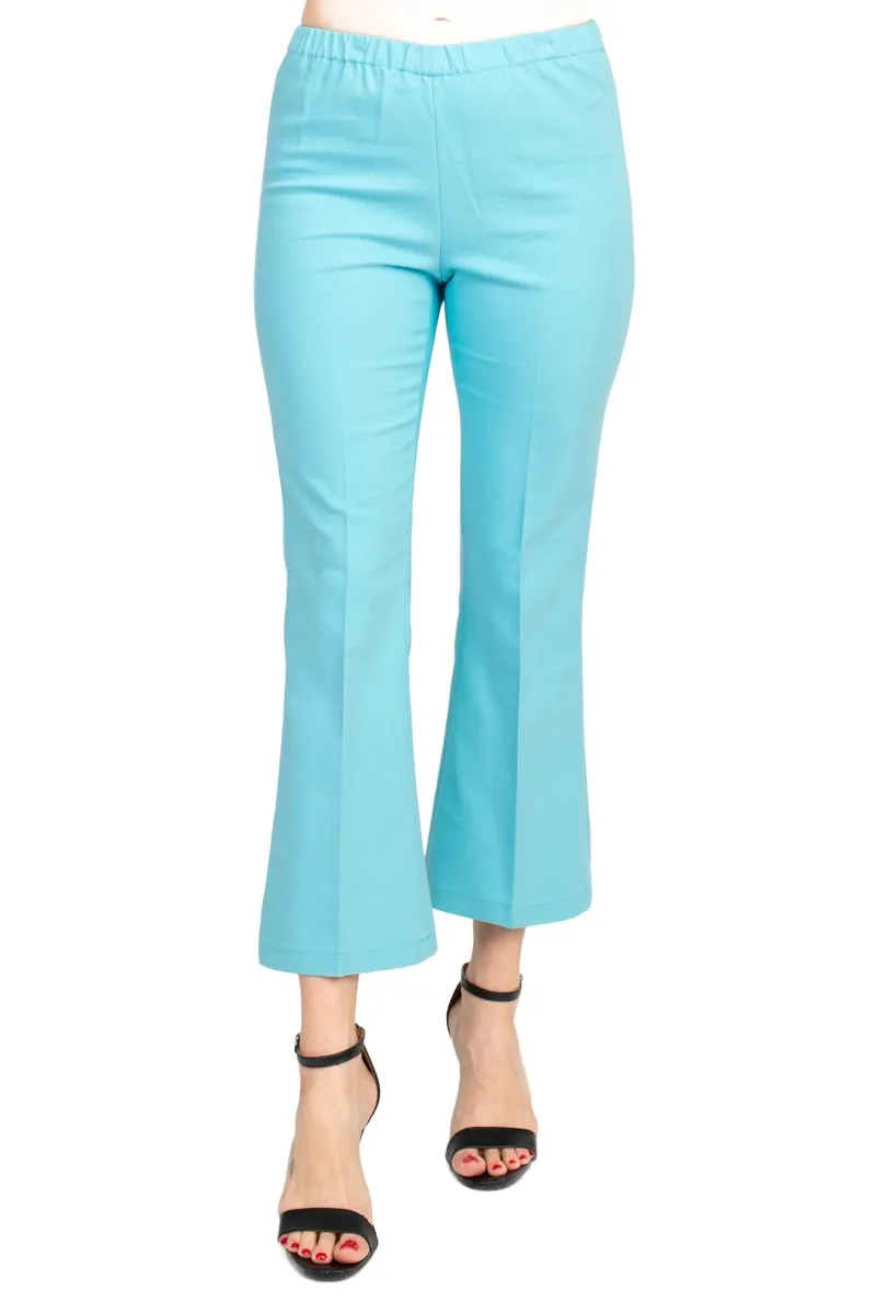 Peace of Cloth Regan Crop Flare Stretch Cotton Pant