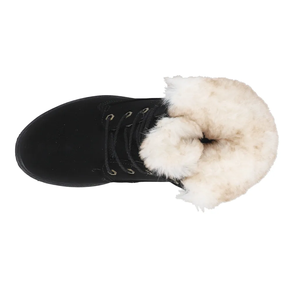 Rucker Hi Faux Fur Lace Up Boots