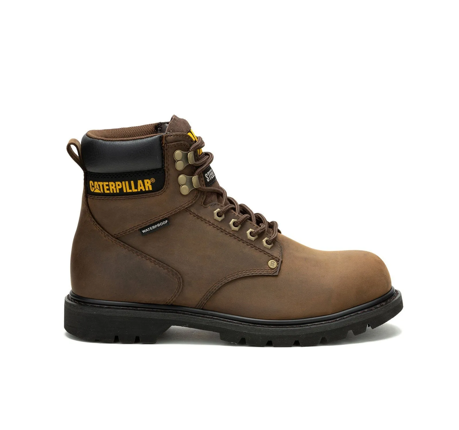 Second Shift Steel-Toe Waterproof Work Boot Dark Brown