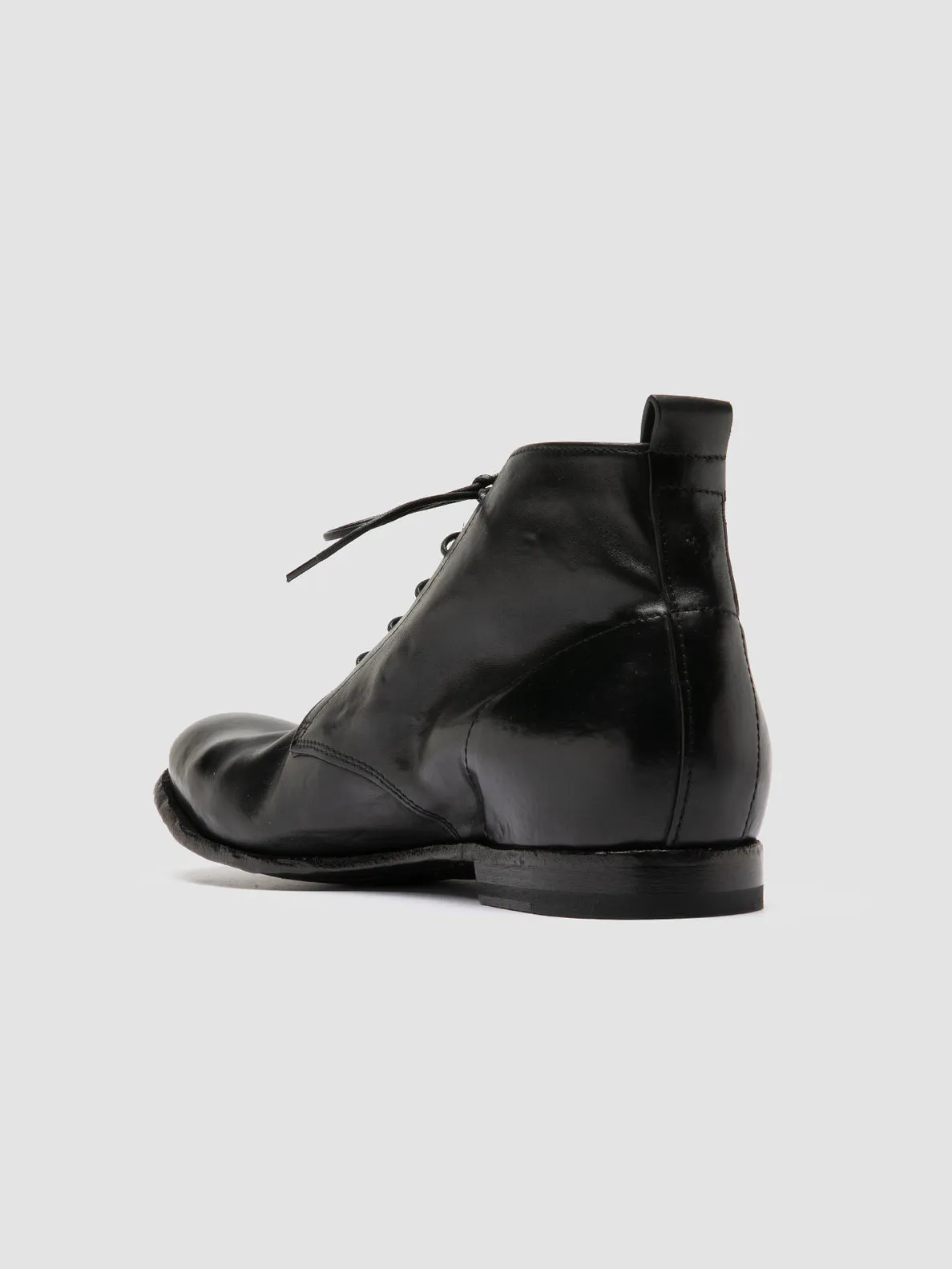 STEREO 004 - Black Leather Ankle Boots