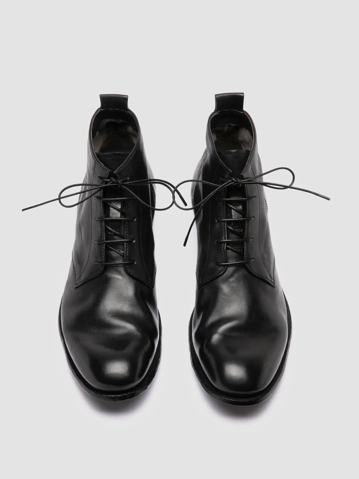 STEREO 004 - Black Leather Ankle Boots