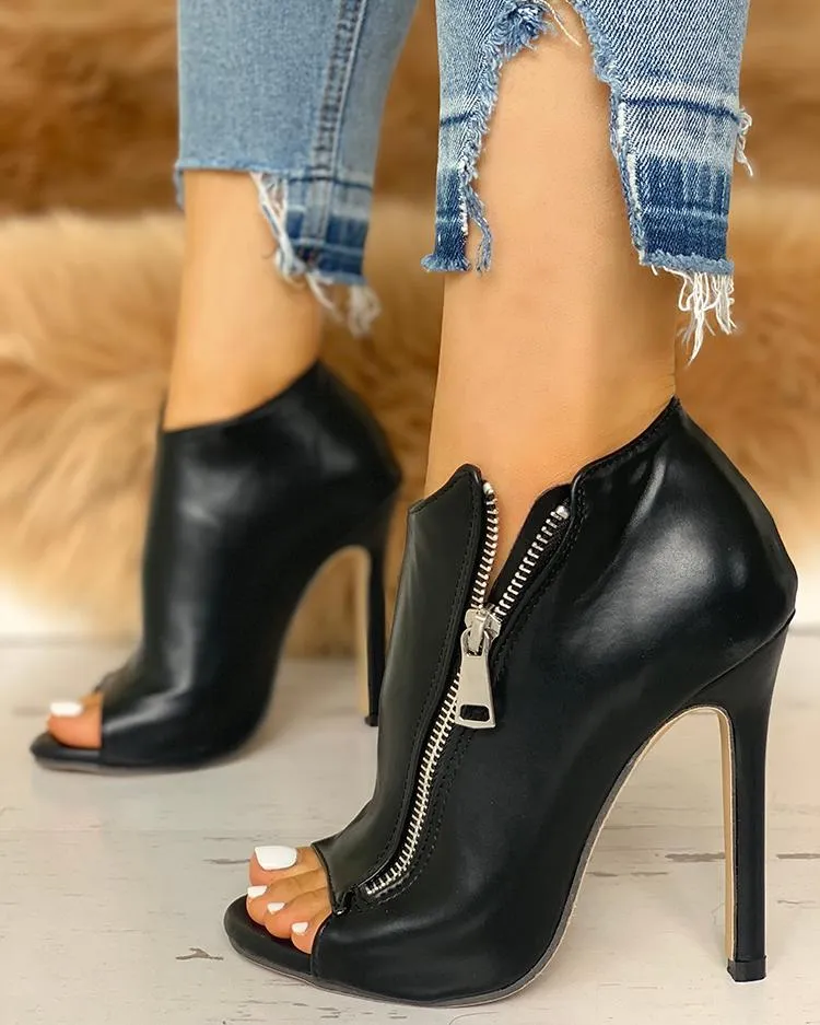 Stiletto Super Peep Toe Shoes Woman High Heels