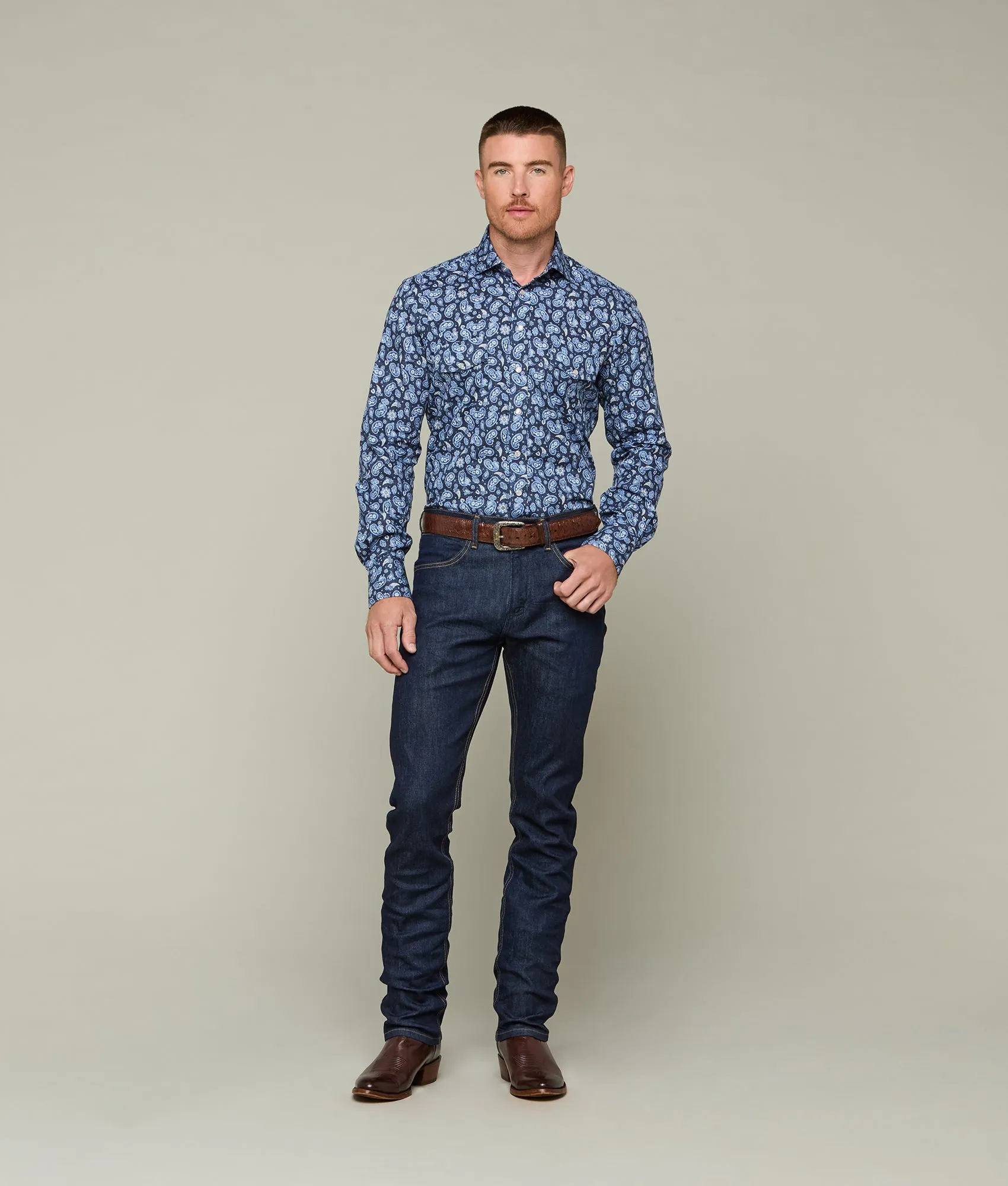 Telluride :: Blue/White Paisley