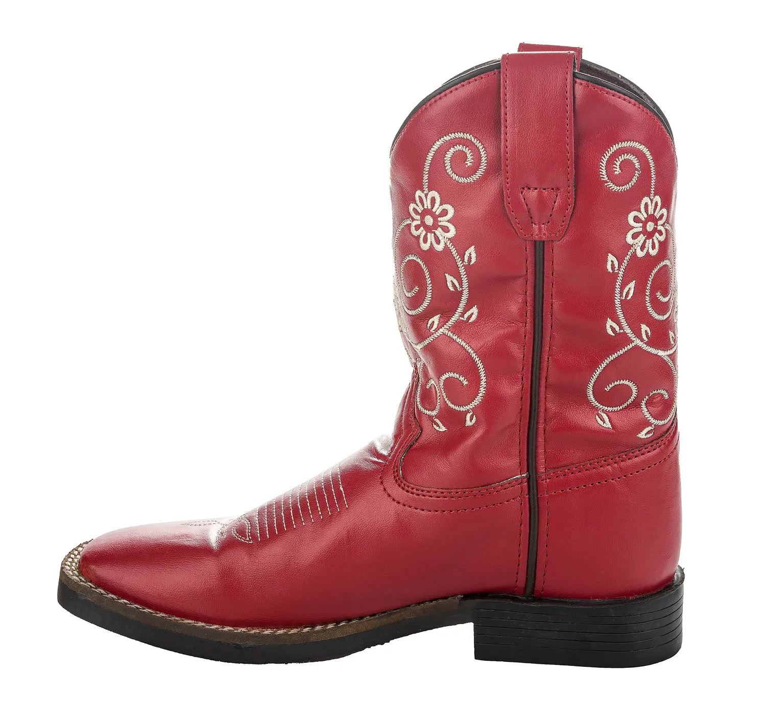 TuffRider Children's Fire Red Floral Western Boot