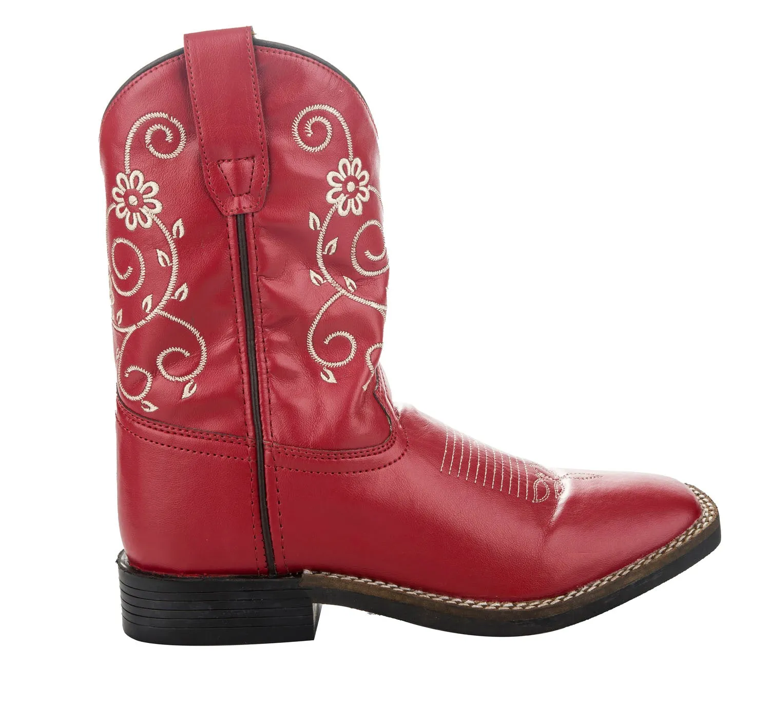 TuffRider Children's Fire Red Floral Western Boot