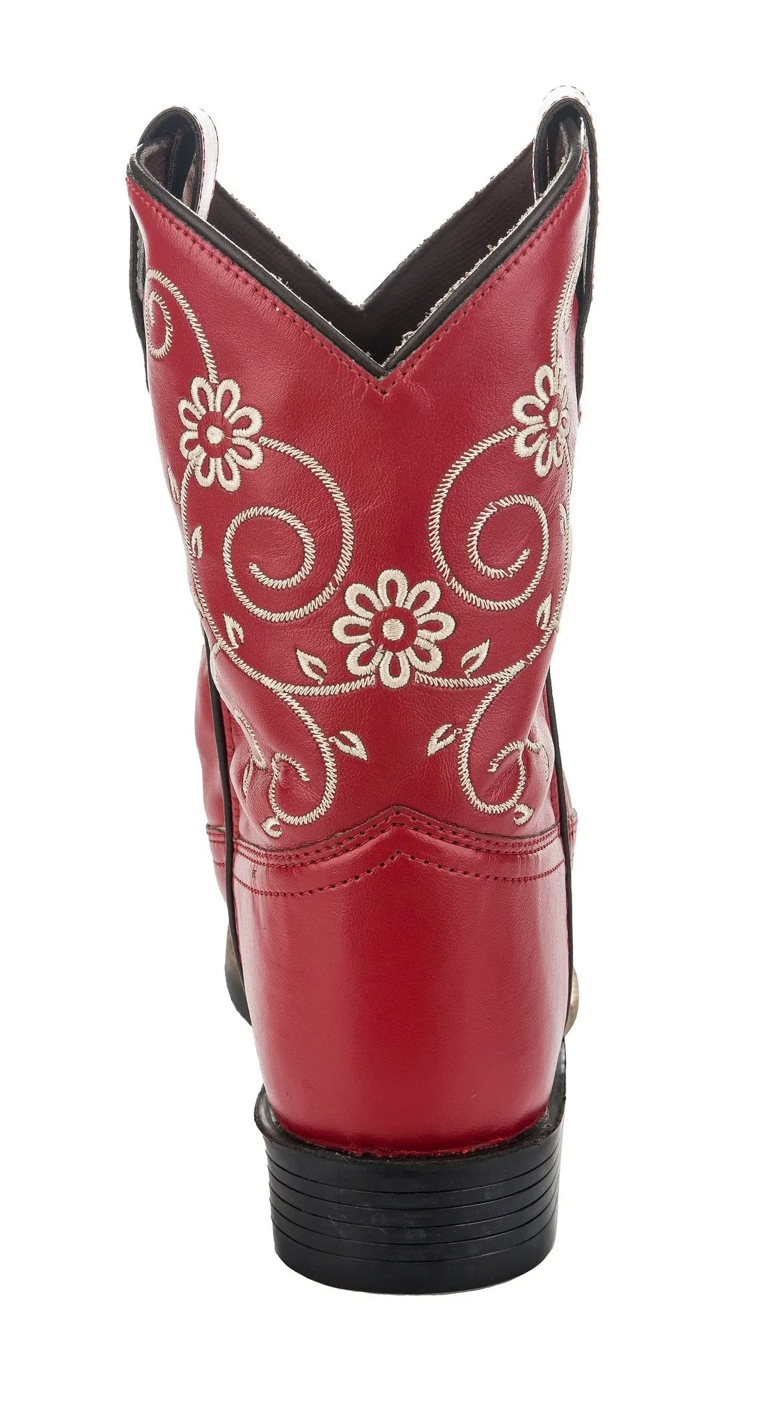 TuffRider Children's Fire Red Floral Western Boot